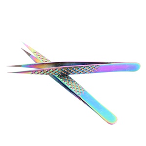 แหนบต่อขนตาแบบญี่ปุ่นทำจากสเตนเลสสามารถปรับแต่งโลโก้ได้ตามต้องการแหนบปลายแหลมหลากสีสำหรับแบรนด์ของคุณเอง - Product Image 3