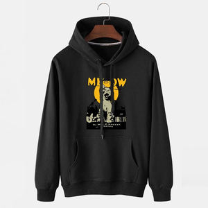 Pull à capuche imprimé personnalisé pour hommes haute qualité hiver polaire design surdimensionné motif solide col à capuche - Product Image 3