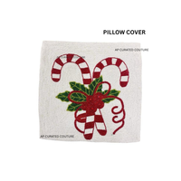 Housse de coussin décorative carrée en perles faites à la main, style palmier, style européen et américain, design personnalisable et respectueux de l'environnement