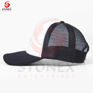 Custom Logo Woven Patch Trucker <b>Hats</b> Mid Profile 6 Panels Sport Caps OEM Vietnam Hip Hop Cotton - Product Image 5