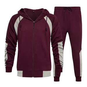 Nouveau style de jogging d'entraînement pour hommes, jogging à fermeture éclair avec logo personnalisé, ensemble de 2 pièces, survêtement réfléchissant de créateur pour hommes - Product Image 2