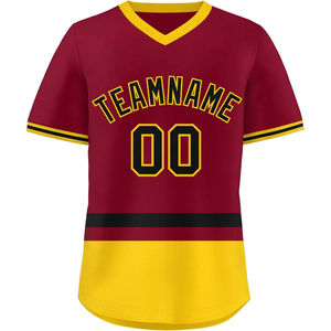 Camisas de béisbol con cuello en V de alta calidad, camiseta de béisbol de malla transpirable, ropa de softbol para jóvenes, uniformes, camiseta de béisbol para hombres - Product Image 2