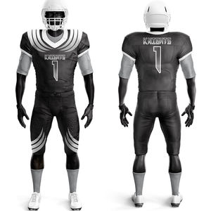 Ensemble de maillots de football américain respirant de haute qualité pour hommes quantité minimale de commande bas taille adulte grande taille pour les sports d'été - Product Image 1