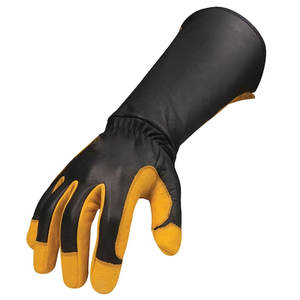 Gants de soudage en cuir Vente en gros Cuir de vache fendu Fabrication d'usine Gants de soudage de sécurité de haute qualité - Product Image 2