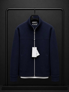 <b>Men's</b> <b>White</b> Cotton Puffer <b>Jacket</b> Stand Collar Zipper Closure Casual Knitted Solid Color Winter Wear Waterproof Nonwoven Front - Product Image 1