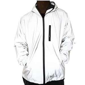 Veste de sécurité réfléchissante intégrale, couleur blanche, imperméable, manteau d'hiver avec capuche, tissu en toile pour la saison des pluies - Product Image 3