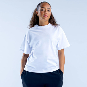 Camisetas blancas de alta calidad para mujer, 100% de algodón, venta al por mayor, logotipo personalizado, camisetas deportivas y deportivas transpirables de secado rápido para mujer - Product Image 3
