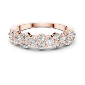 0.93 CT Round Brilliant Lab Diamond <b>Eternity</b> Band <b>Ring</b> for Women VVS-VS EF Clarity 18KT, 14KT, 10KT Gold & 925 <b>Silver</b> - Product Image 2