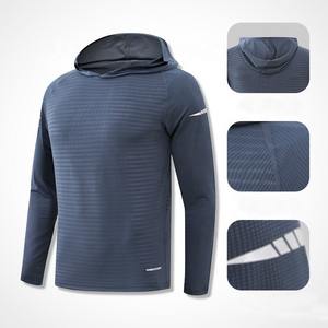 Custom DRY-FIT Reflective Men's Jogging Running Hoodie <b>Yoga</b> Sports Hoodies Workout Gym <b>Sweatshirt</b> Coat Men's Pullover Hoodies - Product Image 1