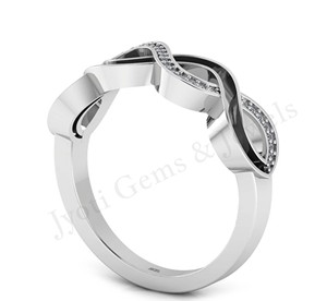 2025 souvenir lait maternel résine vide Semi montage infini bande anneau CZ ensemble blanc mignon cadeau de mariage 925 en argent Sterling pour les femmes - Product Image 4