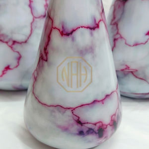 Jarrón de Flores de Hierro Estilo Costero, Diseño de Tambor de Mármol Rosa Esmaltado, Jarrón Decorativo para el Hogar, Precio al por Mayor - Product Image 4