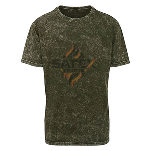 Chemises à manches courtes pour hommes, style streetwear, nouvelle conception, vente en gros, lavage à l'acide, col rond, 100% coton, écologique - Product Image 2