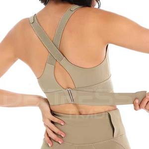 Soutien-gorge de sport à séchage rapide et collants de gymnastique conçus sur mesure, équipement de fitness et de yoga extensible et respirant avec longue ligne - Product Image 2