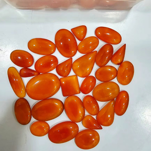 อัญมณีทรงวงรีพลอยสีแดงโอนิกซ์ธรรมชาติ100% อัญมณีหลวมสำหรับการทำเครื่องประดับโดยตรงจากผู้จำหน่าย - Product Image 1