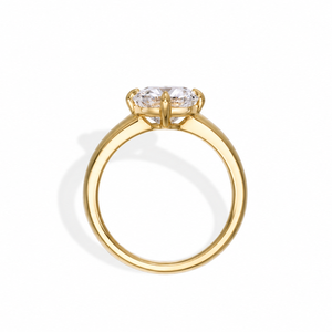 Anillo de compromiso con diamante cultivado en laboratorio, talla Old Mine, en oro blanco de 14K - Product Image 2