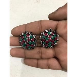 New Folder48 Party-Ready <b>Stud</b> <b>Earrings</b> Flower Shaped Zinc Alloy Jewelry - Product Image 3