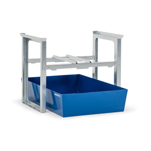 Scaffale per fusti/stazione di riempimento per 1 fusto da 200 litri, vasca di raccolta verniciata, 1049 x 1236 x 837 mm - Product Image 3