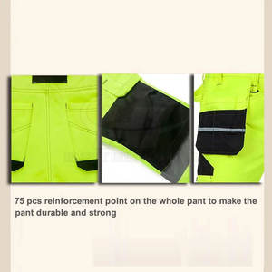 Pantalon de travail haute visibilité en polyester réfléchissant, tissu durable, coupe confortable pour la construction et le travail - Product Image 4