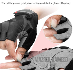 Usine OEM Professionnel Demi Doigt Gants De Cyclisme Gel Rembourré Anti-Vibration Vélo Équitation Gants De Sport - Product Image 5