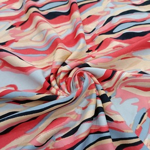 Tejido de punto con volantes de alta calidad Premium, poliéster Spandex, resistente a la contracción estática, proveedor textil duradero estirable - Product Image 1