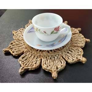 Juego de 2 Posavasos de Yute Duraderos de 8 Pulgadas de Mukherjee Handicrafts, de la India, para Decoración del Hogar y Protección de Muebles - Product Image 3