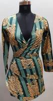 Robe portefeuille indienne faite main en coton à imprimé tigre, personnalisable pour mariée, tenue de plage estivale, écologique, taille naturelle, style doux