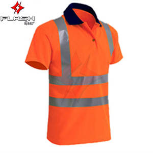 Camiseta Polo de Seguridad Reflectante de Alta Visibilidad ANSI Clase 1 con Cinta Reflectante Impermeable, Opción de Logotipo Personalizado para Ropa de Trabajo - Product Image 4