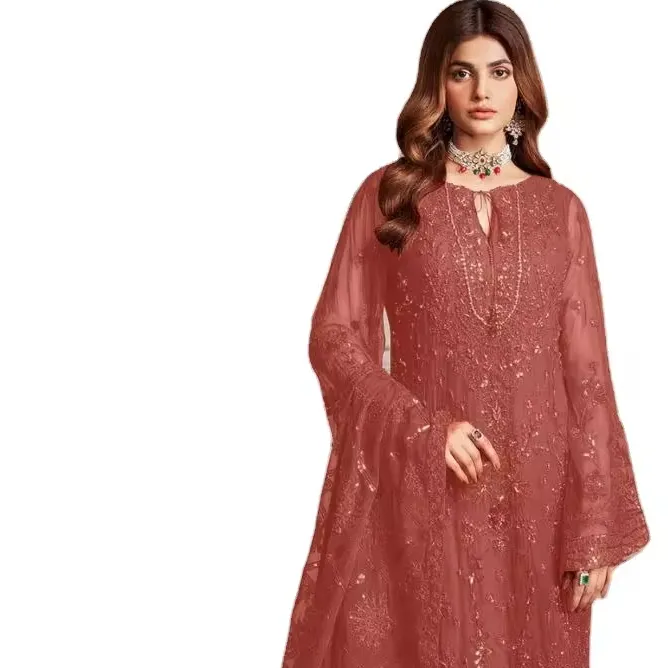 2024 latest ladies winter suits salwar kameez Wedding Wear Muslim Dress With Heavy Embroidery Work