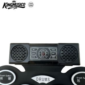 Kit <span class=keywords><strong>de</strong></span> Batería Electrónica Portátil, Set <span class=keywords><strong>de</strong></span> Batería Enrollable con 9 Almohadillas <span class=keywords><strong>de</strong></span> Silicona, Altavoz Estéreo Integrado y <span class=keywords><strong>Baquetas</strong></span> - Product Image 3