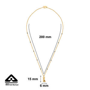 Collar Mangalsutra Moderno de Oro con Cuentas Sagradas para Mujer - Product Image 6