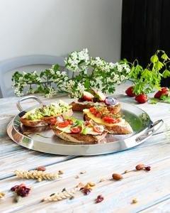 Plateau et assiette en acier inoxydable poli écologique pour cadeaux d'affaires - Product Image 4