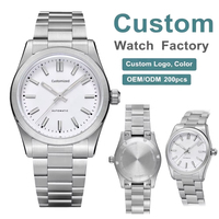 Reloj Mecánico Personalizado OEM Miyota 9039 Automático BGW9 Luminoso de 36 mm con Cristal de Zafiro y Acero Inoxidable para Mujer, Marca Blanca