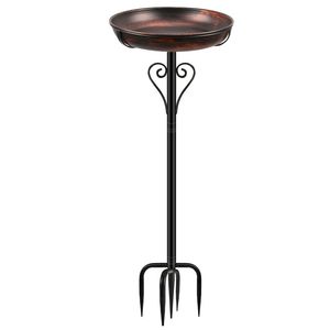 Metal bird bath statement piece bringing artistic detail and functional value into outdoor recreational spaces - Product Image 4