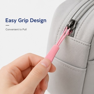 Cabezal de cremallera de plástico con cordón tipo oruga para maleta, mango y extremo de cremallera de TPU ecológico - Product Image 4