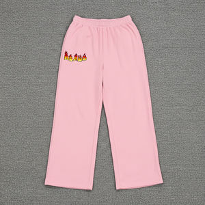 Pantalones Deportivos Holgados para Hombre, 100% Algodón Grueso, Estampado Personalizado, Cierre con Cordón, Tela de Lona, Personalizables - Product Image 1