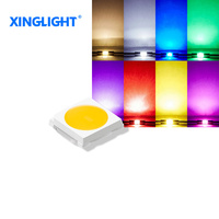Composants de diodes électroluminescentes SMD LED XINGLIGHT à haute efficacité, blanc chaud, montage en surface, perles lumineuses
