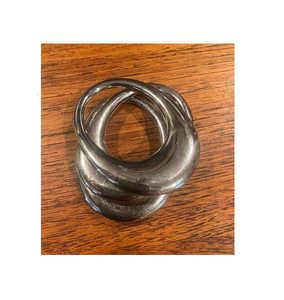 ห่วงโลหะรัดผ้าเช็ดปากพร้อมดีไซน์น่าทึ่งแหวนโลหะชุบสีดำ - Product Image 4