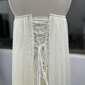 Wholesale Breathable Silk Corset Dress with Chiffon Flyer Elegant Partywear OEM Custom Silk Dresses Firm Control Thin Satin - Product Image 3