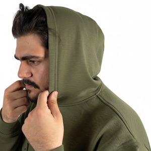 Sweat-shirts à capuche en molleton 100% coton personnalisés pour hommes, best-sellers - Toucher doux, motif uni, basiques en gros pour l'automne - Product Image 5