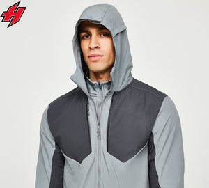 New Trend Color Block Two Piece Windbreaker Track Suit Set Men Outwear Sets Nylon Windbreaker Jacket <b>Jogger</b> Tracksuit Sets - Product Image 6