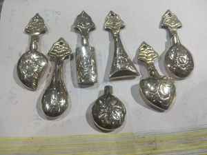 Shiny Silver Metal Eye Liner Box Surma Dani Pots Women's Makeup Natural Eye <b>Powder</b> Storage Shiny Silver Model Arabic Brass Pot - Product Image 4