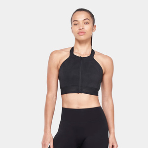 Soutien-gorge zippé de haute qualité pour femmes, haut court de yoga, soutien-gorge de sport à la mode pour entraînement de course à pied, vente en gros pour femmes - Product Image 1
