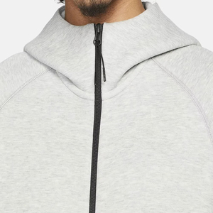 Sudadera con capucha elegante de algodón polar para hombre Diseño liso personalizado con cremallera de cara completa La mejor calidad Pakistán Hecho para el invierno - Product Image 2