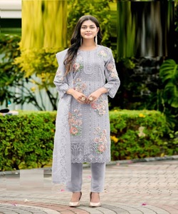 Vêtements islamiques Jibab classique grande taille pour femmes Abaya d'hiver de Dubaï Abaya modeste Robe élégante en lin Costume Salwar du Pakistan - Product Image 1