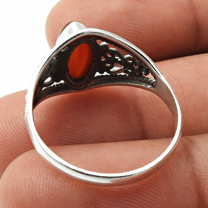 Natural Carnelian Gemstone 925 Sterling Silver Marquise Shape Classic <b>Ring</b> for Woman <b>Girls</b> Handmade Jewelry Direct Factory Price - Product Image 2