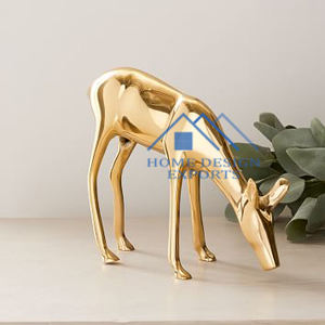 Sculpture de renne doré en aluminium pour décoration de table – Nouvelle arrivée - Product Image 5