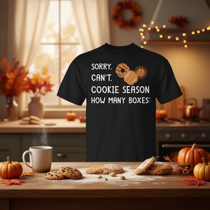 T-shirt unisex a maniche corte girocollo con stampa digitale, abbigliamento promozionale, design Cookie Season - Product Image 3