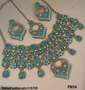 <b>Indian</b> Manufacturer's Luxury Bridal <b>Jewelry</b> <b>Set</b> Ethnic Traditional Necklace Earrings and Mangtika <b>Set</b> for Women Fashion Design - Product Image 2