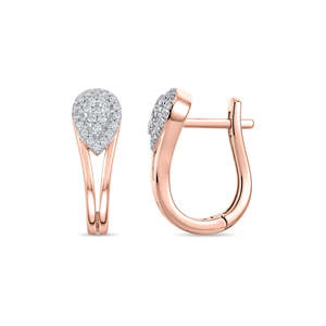 Pendientes de Diamantes - Aros y Argollas Esculpidos en Forma de Arco en Oro - Product Image 5