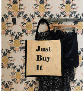 OrganicSack Jute <b>Tote</b> <b>Bag</b> Natural Biodegradable Eco-friendly Reusable Shopping <b>Bag</b> Fashionable <b>Vintage</b> Bohemian for Retail - Product Image 5